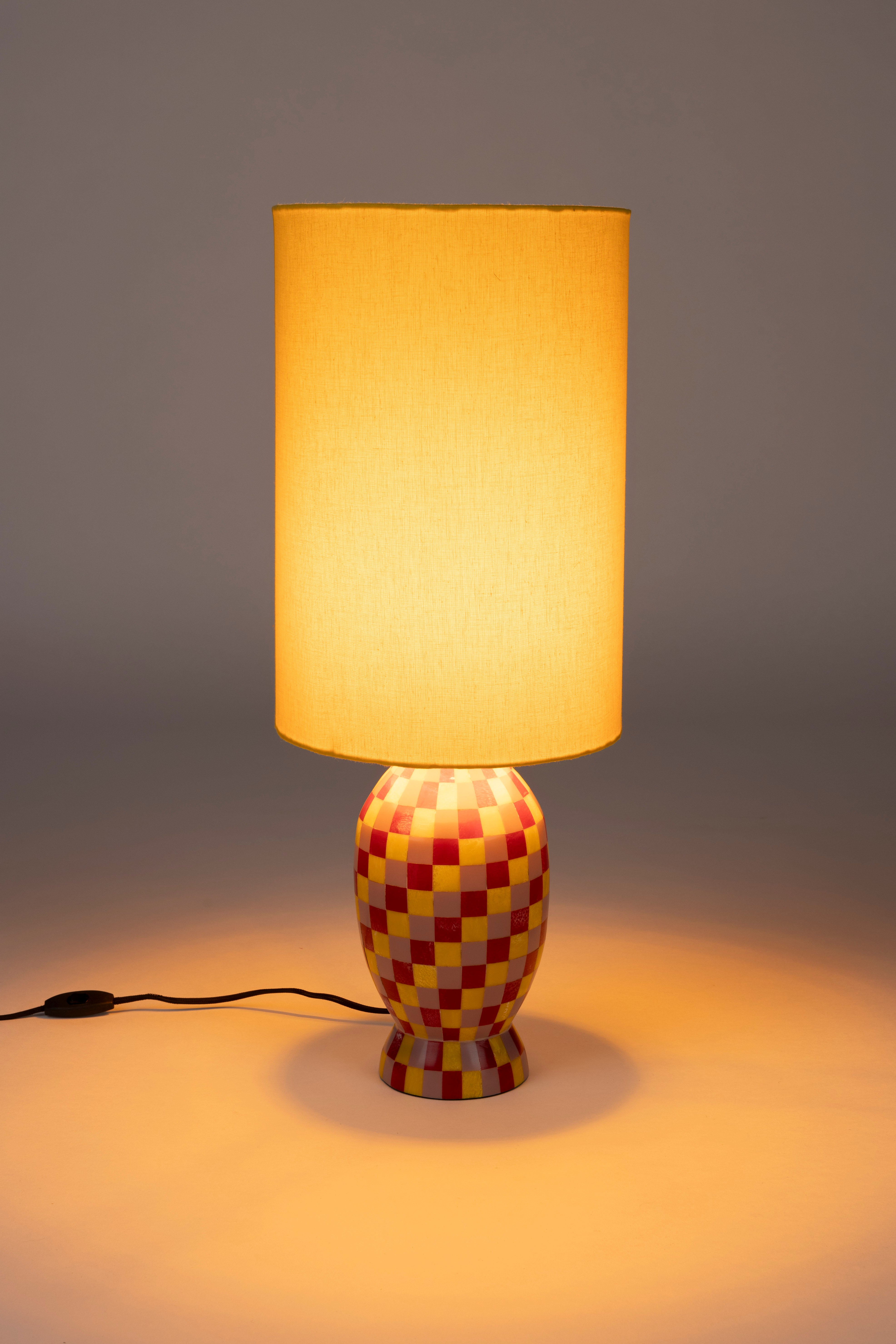 Bold Monkey Don't Be Afraid of Colour Blocks Yellow Table Lamp